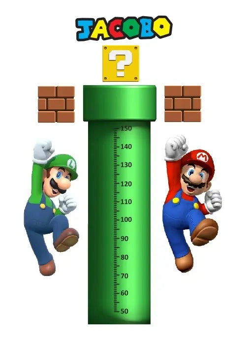Medidor de altura infantil mario bros 4