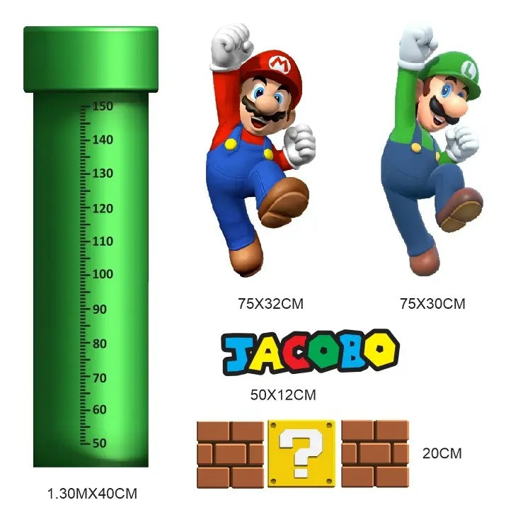 Medidor de altura infantil mario bros 4