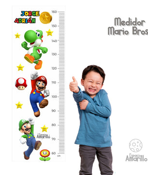 Medidor de altura infantil mario bros 5