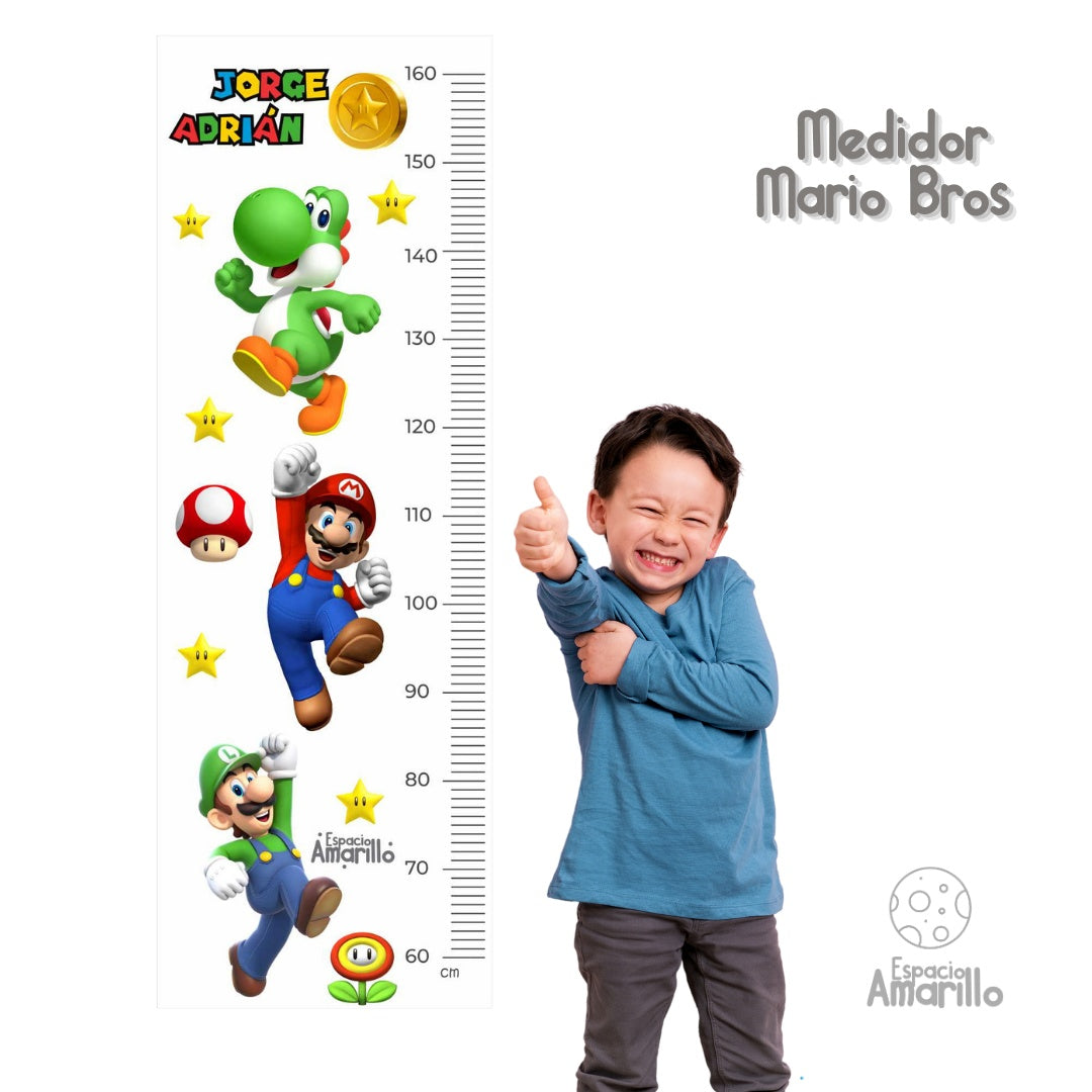 Medidor de altura infantil mario bros 5