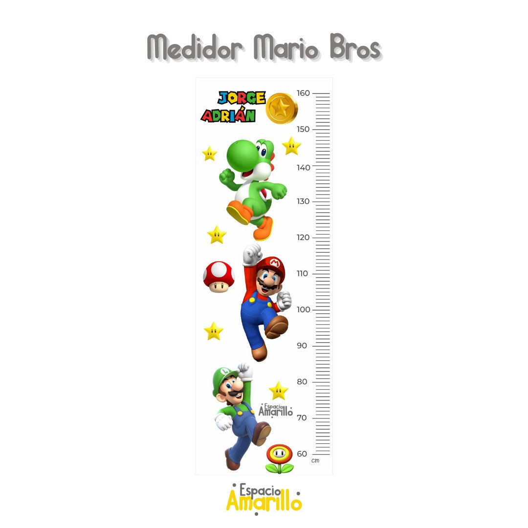 Medidor de altura infantil mario bros 5