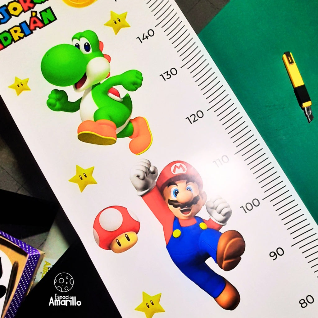 Medidor de altura infantil mario bros 5