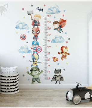 Medidor de altura infantil de superheroes 2