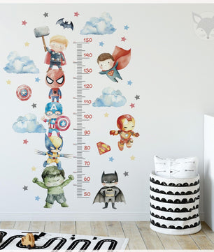 Medidor de altura infantil de superheroes 2