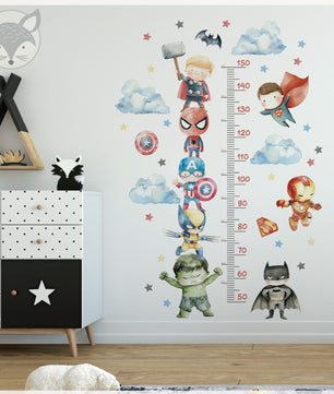 Medidor de altura infantil de superheroes 2