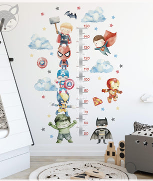 Medidor de altura infantil de superheroes 2