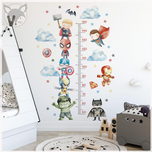 Medidor de altura infantil de superheroes 2