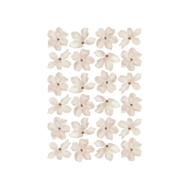 Vinilos decorativos Adhesivos de flores de verano con tono neutro