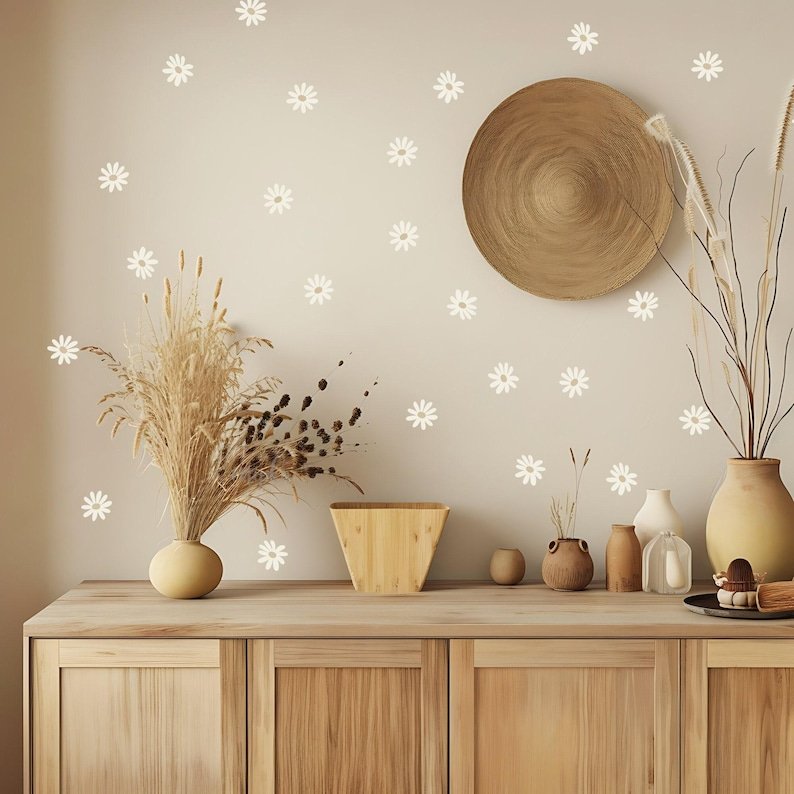Vinilos decorativos Adhesivos de calcomania de flores infantil para abitacion