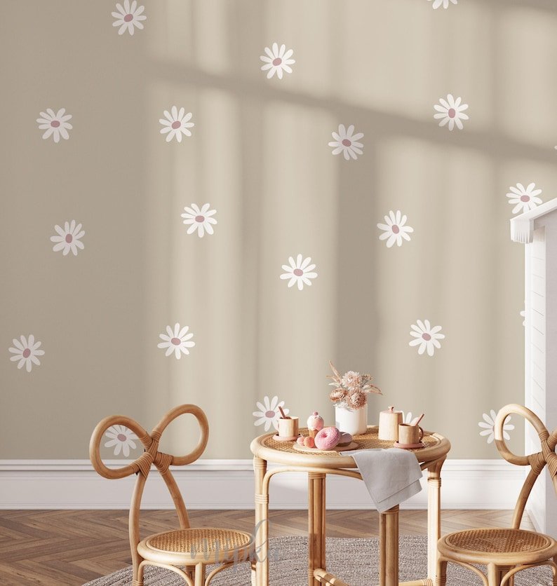 Vinilos decorativos Adhesivos de calcomania de flores infantil para abitacion