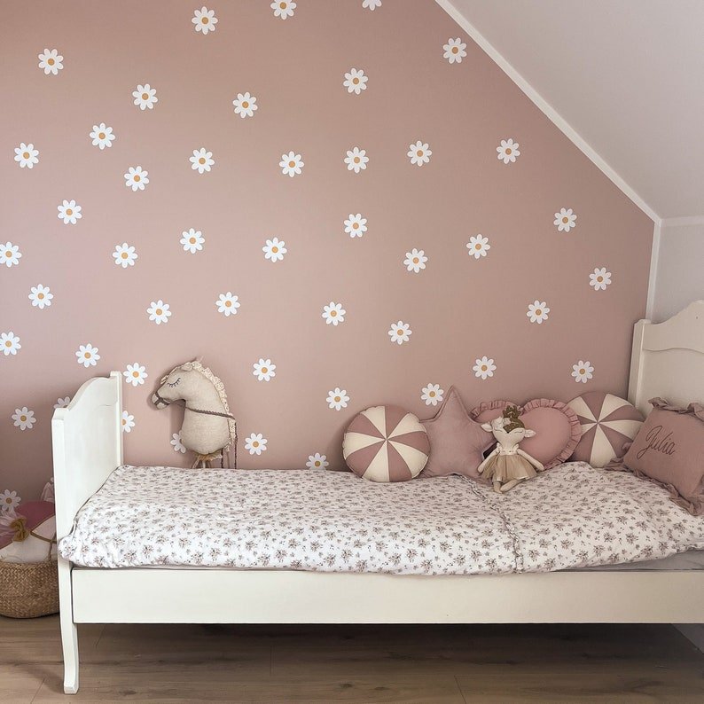 Vinilos decorativos Adhesivos de calcomania de pared con margaritas