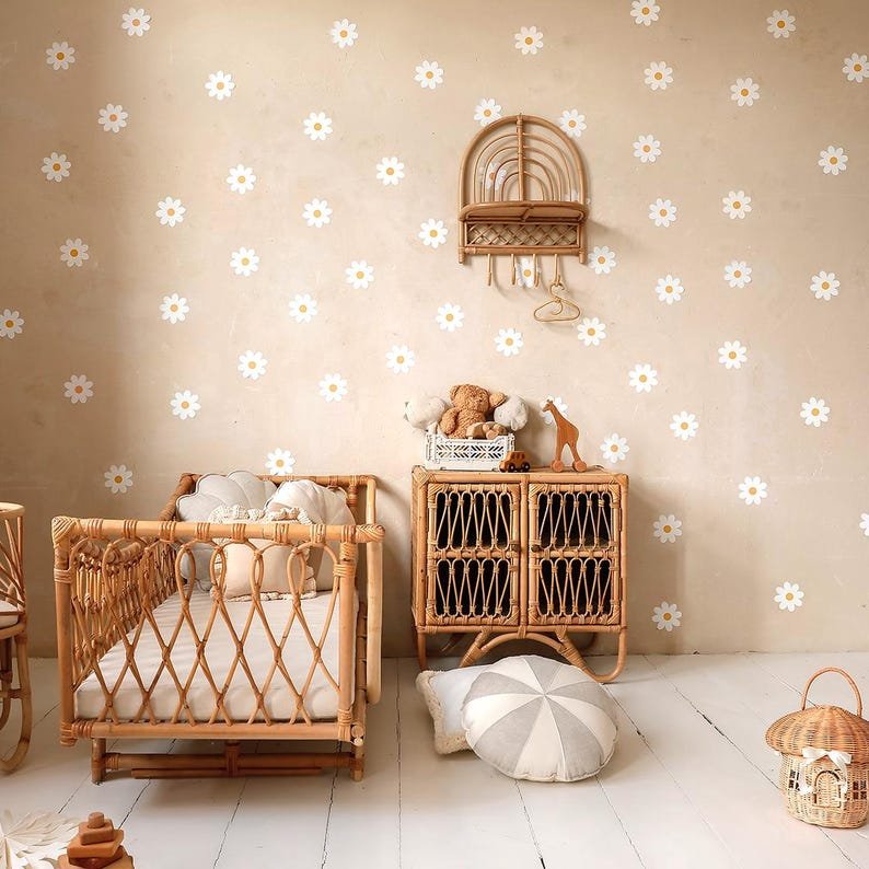 Vinilos decorativos Adhesivos de calcomania de pared con margaritas