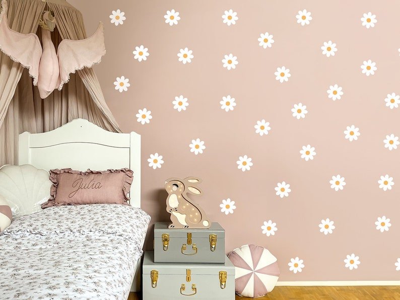 Vinilos decorativos Adhesivos de calcomania de pared con margaritas