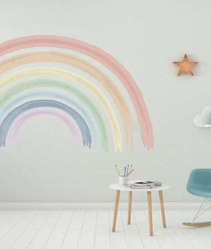 Vinilos decorativos Adhesivos infantiles de Pared arcoiris acuarelado