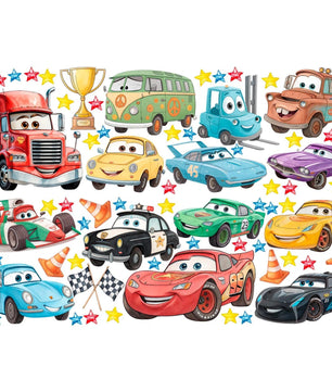Vinilos decorativos Adhesivos infantiles de Pared Carro cars 3