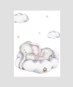 Cuadros Decorativos infantiles Modernos Animales Elefantes en el cielo