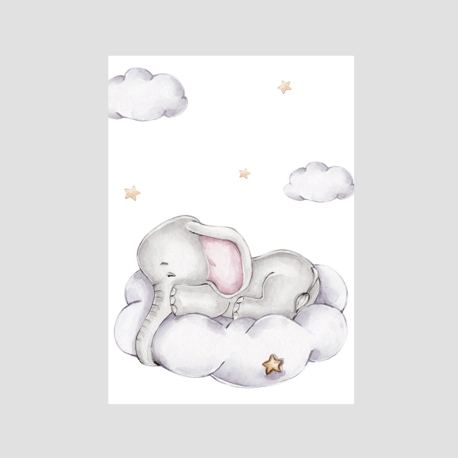 Cuadros Decorativos infantiles Modernos Animales Elefantes en el cielo