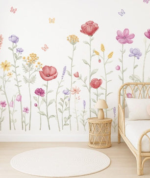 Vinilos decorativos Adhesivos infantiles de Pared flores silvestres
