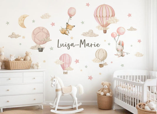 Globos aerotaticos con animales y nubes