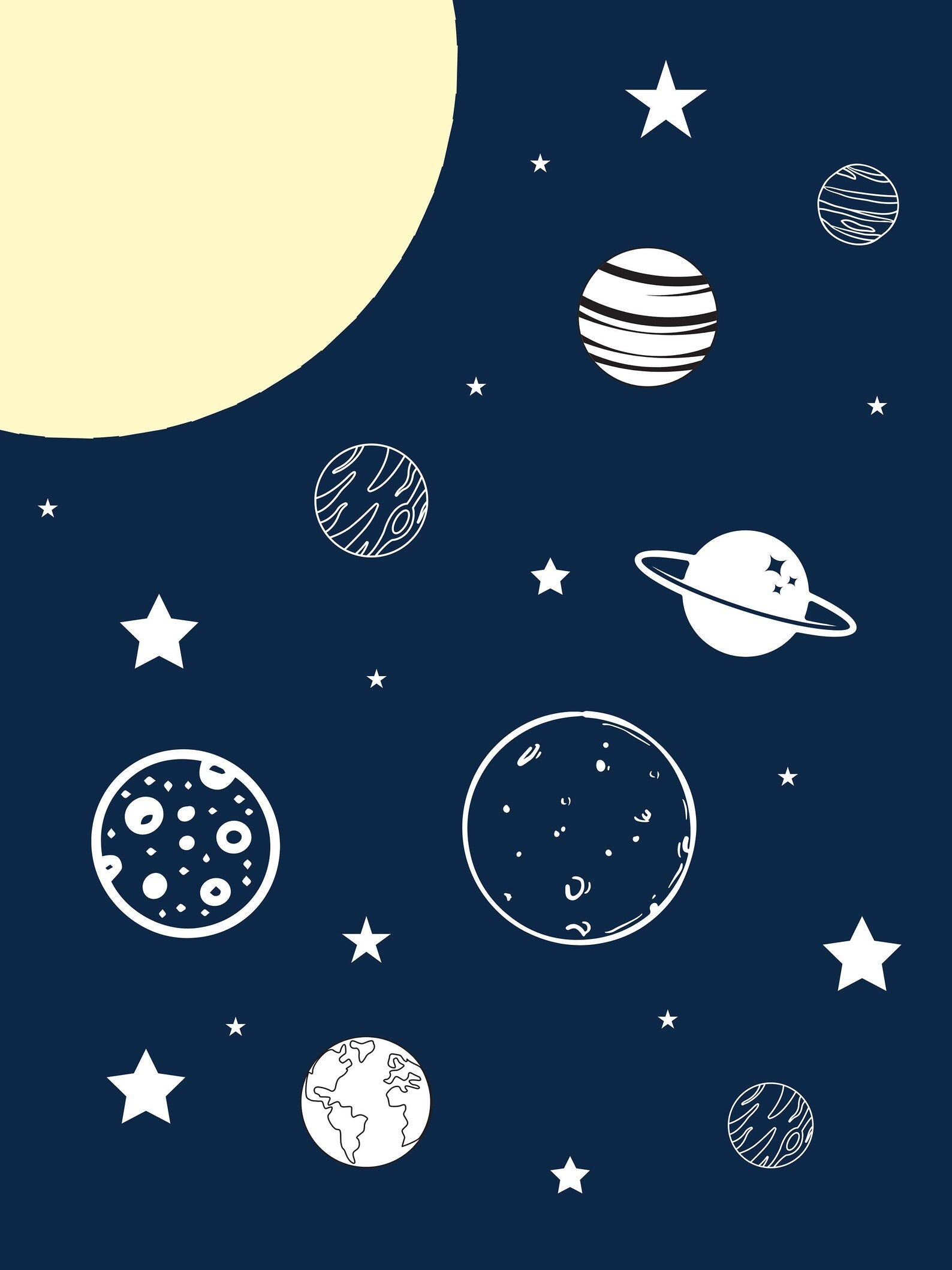 Cuadros Decorativos infantiles Modernos Astronautas, cohete y Galaxia