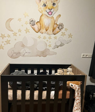 Vinilos decorativos Adhesivos infantiles de pared Animales leon niño (0022)