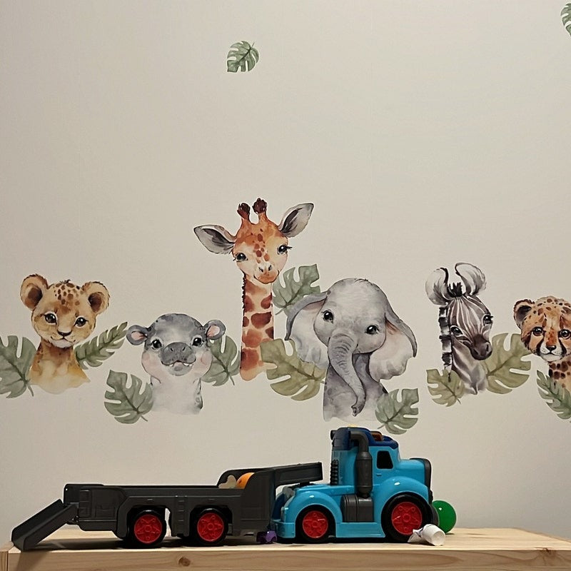 Vinilos decorativos Adhesivos infantiles de Pared  Conjunto de animales de Safari (0014)