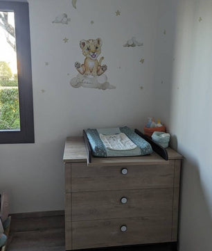 Vinilos decorativos Adhesivos infantiles de pared Animales leon niño (0022)