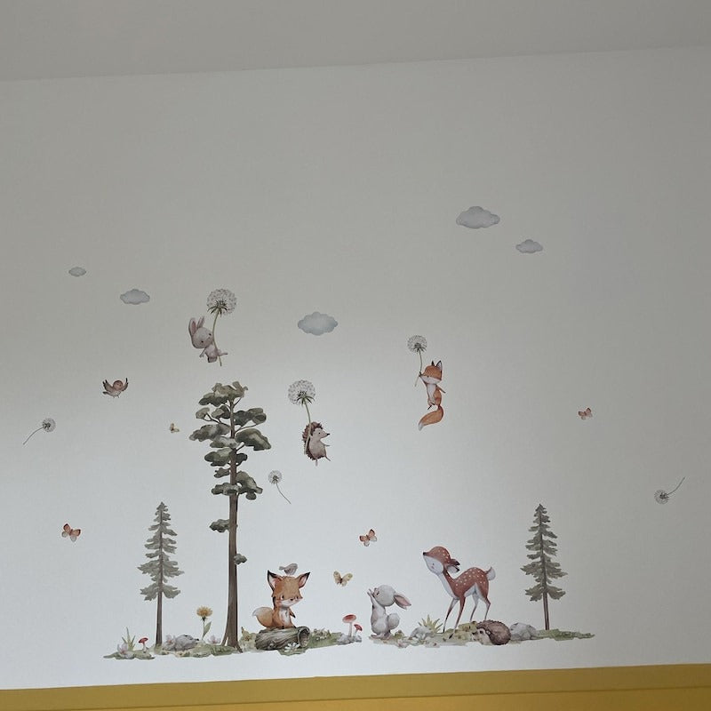 Vinilos decorativos Adhesivos infantiles animales del bosque 2 (0007)