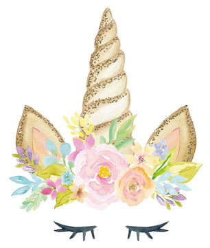 Vinilos decorativos Adhesivos infantiles de Pared cuerno unicornio  niña 6
