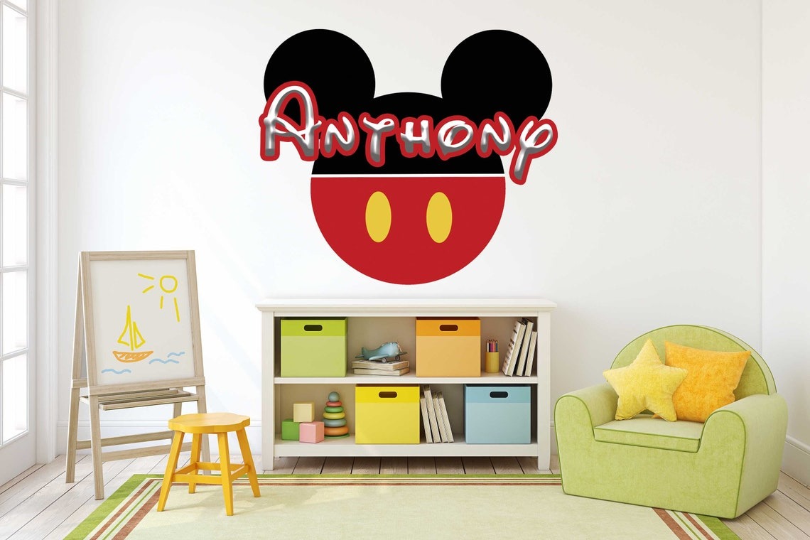 Vinilos decorativos Adhesivos infantiles de Pared mickey mouse niño 2