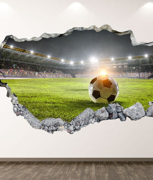Vinilos decorativos Adhesivos infantiles de Pared estadio de futbol 3D niño