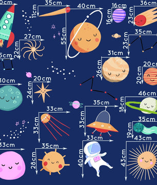 Vinilos decorativos Adhesivos infantiles de Pared espacio astronautas 13 niño