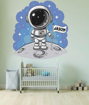Vinilos decorativos Adhesivos infantiles de Pared espacio astronautas 9 niño