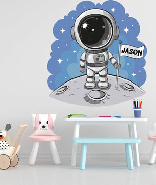 Vinilos decorativos Adhesivos infantiles de Pared espacio astronautas 9 niño