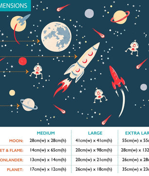 Vinilos decorativos Adhesivos infantiles de Pared espacio astronautas niño