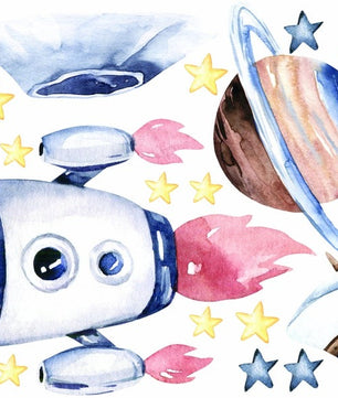Vinilos decorativos Adhesivos infantilesde Pared espacio astronautas 18 niño