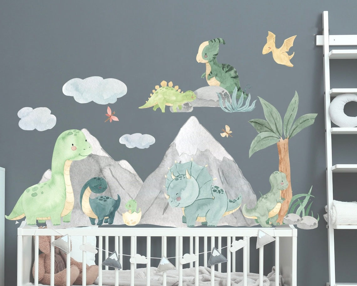 Vinilos decorativos Adhesivos infantiles de pared de dinosaurios modelo 3 infantil niño