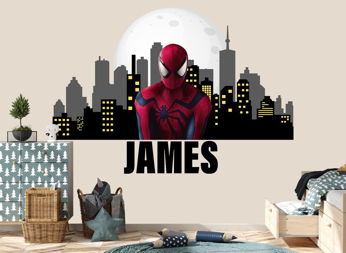 Vinilos decorativos Adhesivos infantiles de pared de spiderman modelo 13 niño