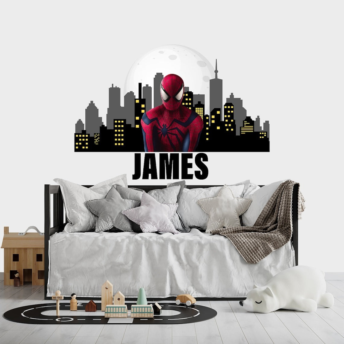 Vinilos decorativos Adhesivos infantiles de pared de spiderman modelo 13 niño