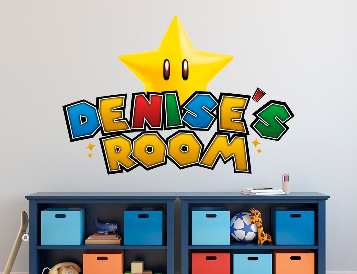 Vinilos decorativos Adhesivos infantiles de Pared mario bros 1 niño