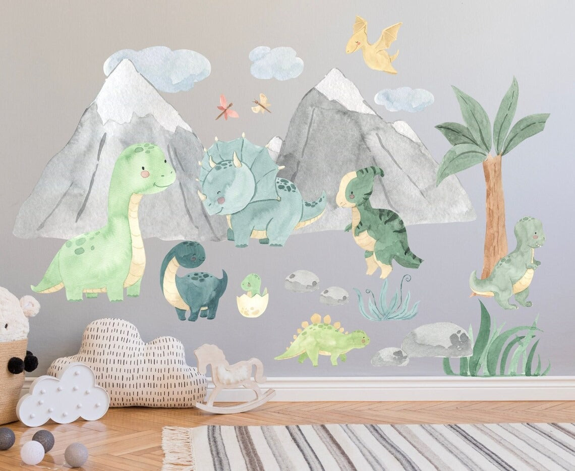 Vinilos decorativos Adhesivos infantiles de pared de dinosaurios modelo 3 infantil niño