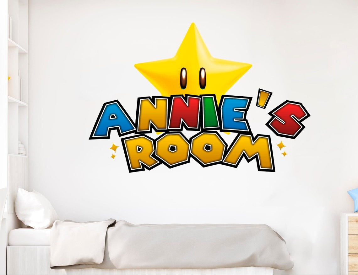 Vinilos decorativos Adhesivos infantiles de Pared mario bros 1 niño