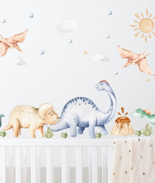 Vinilos decorativos Adhesivos infantiles de pared de dinosaurios modelo 5 infantil niño (0090)