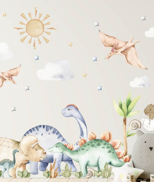 Vinilos decorativos Adhesivos infantiles de pared de dinosaurios modelo 5 infantil niño (0090)