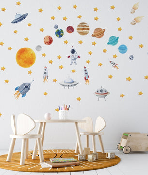 Vinilos decorativos Adhesivos infantiles de Pared espacio astronautas 3 niño