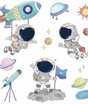 Vinilos decorativos Adhesivos infantiles de Pared espacio astronautas 10 niño (0050)