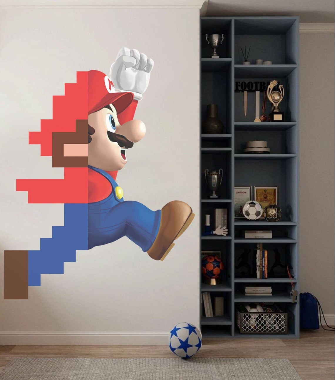 Vinilos decorativos Adhesivos infantiles de Pared mario bros 10 niño