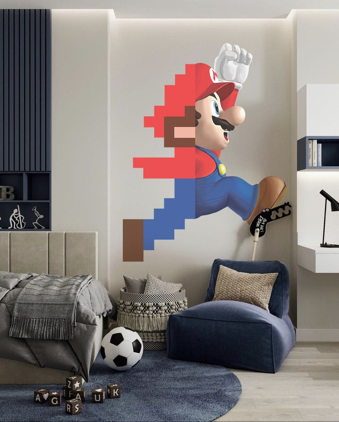 Vinilos decorativos Adhesivos infantiles de Pared mario bros 10 niño
