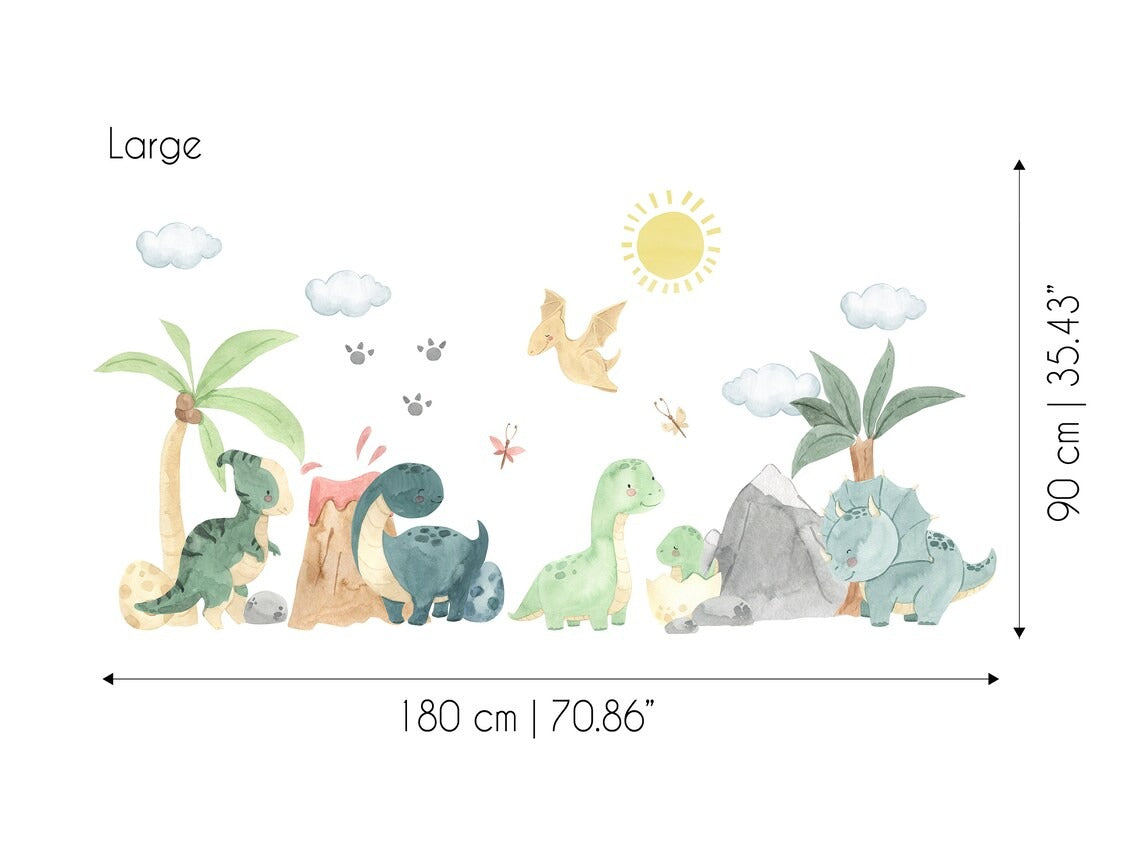 Vinilos decorativos Adhesivos infantiles de pared de dinosaurios modelo 4 infantil niño (0089)