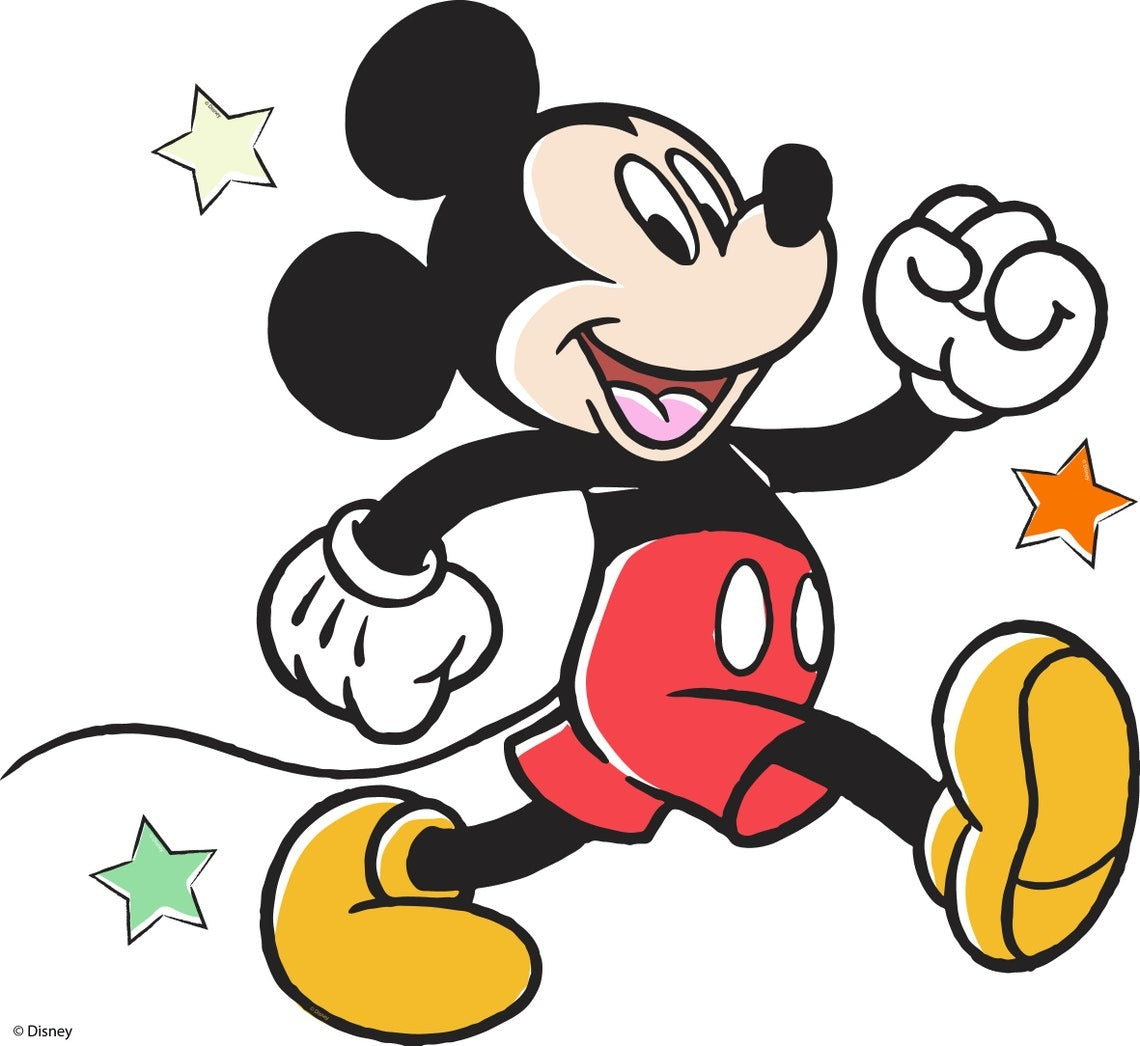 Vinilos decorativos Adhesivos infantilesde Pared mickey mouse niño 1